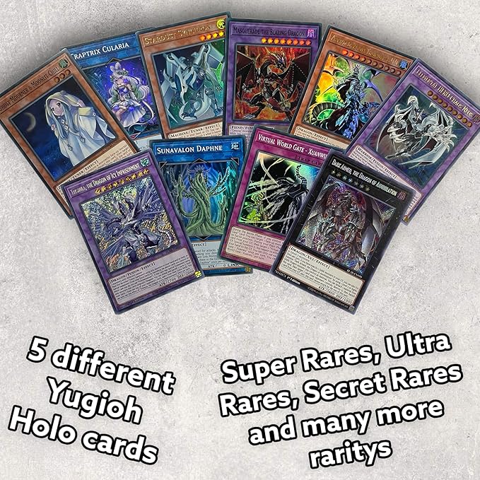 Yu-Gi-Oh! Sammelset – 100 Englische Karten (85 Common / 10 Rare / 5 Holo) + 1x zufälliger aktueller 1st Edition Booster – Mit Magiern oder Drachen!
