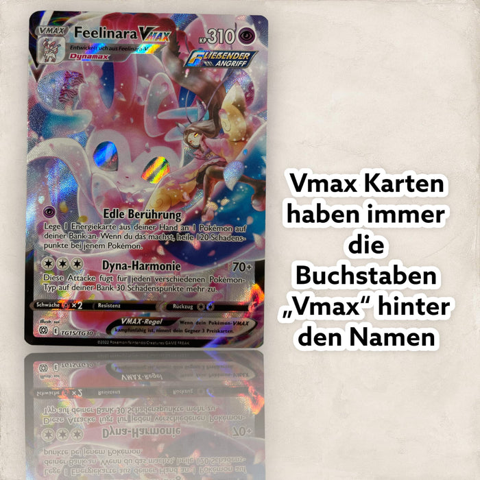 Pokémon Original 3 verschiedene V Karten DEUTSCH bestehend aus V, VMAX, VSTAR oder GX seltene Karten GARANTIERT aus aktuellen Sets