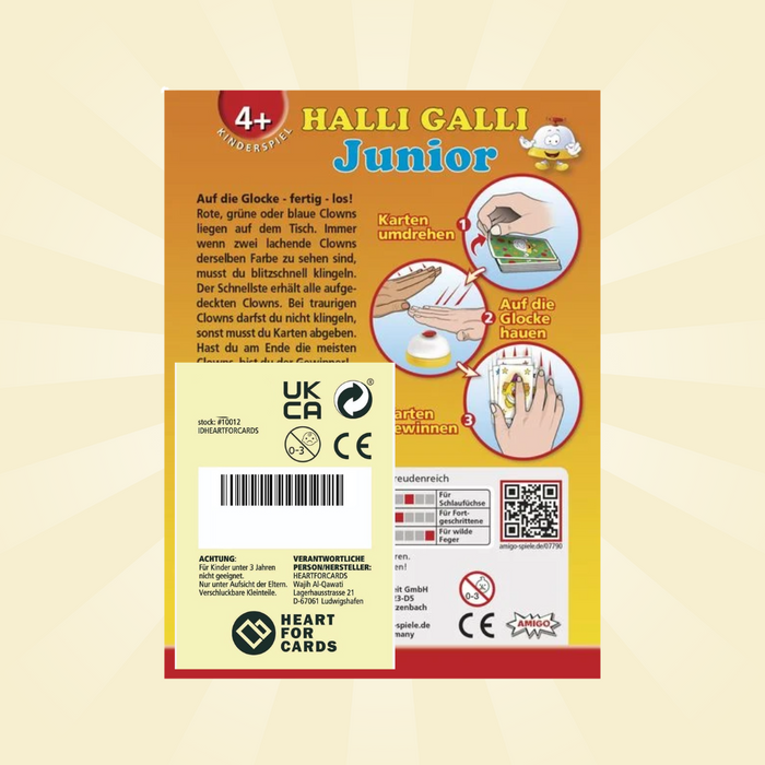 Halli Galli Junior – Reaktionsspiel für Kinder & Familien – AMIGO Spiele