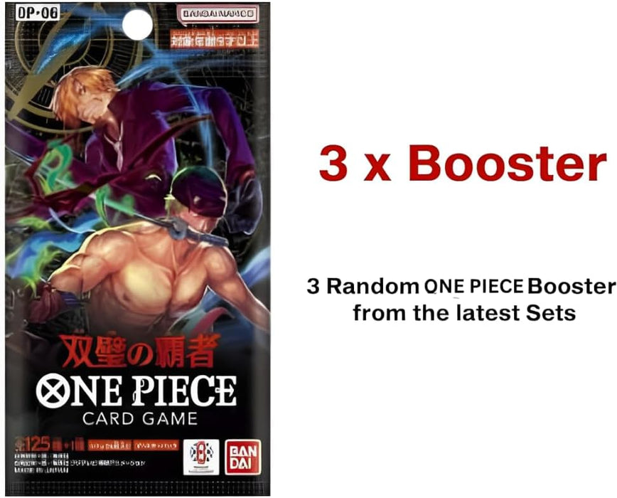 3X ONE Piece Mystery Booster Set -Japanisch + Heartforcards® Versandschutz