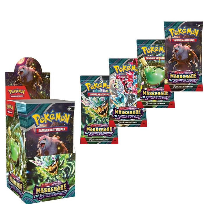 Pokémon Karmesin & Purpur: Maskerade im Zwielicht Display mit 18 Boostern - DEUTSCH
