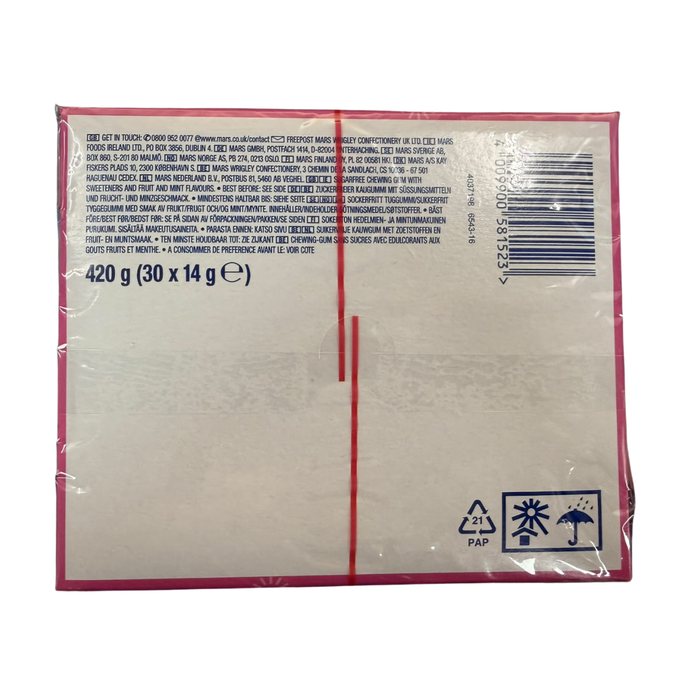 Wrigley's Extra Bubblemint Kaugummi Zuckerfrei (30 x 10 Dragees) - Frucht & Minze Geschmack, Zahnpflege Kausnack Vorratspack Großpackung