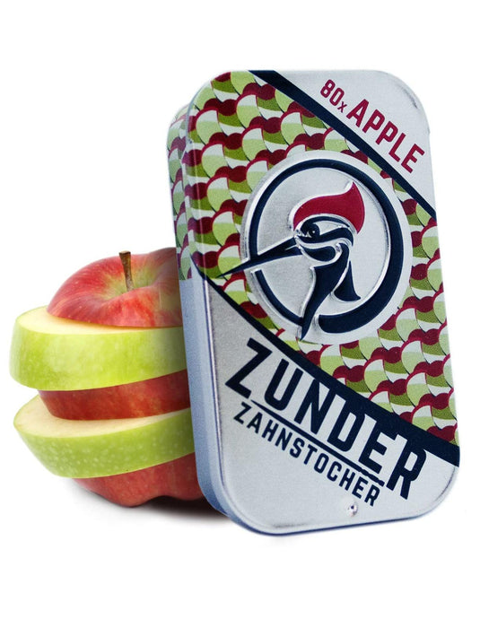 Zunder Zahnstocher | Zahnstocher mit Geschmack | 80 stück in stylischer Dose | perfekt geeignet zur Zahnreinigung, oder zum abgewöhnen unliebsamer Angewohnheiten | Geschmacksintensiv