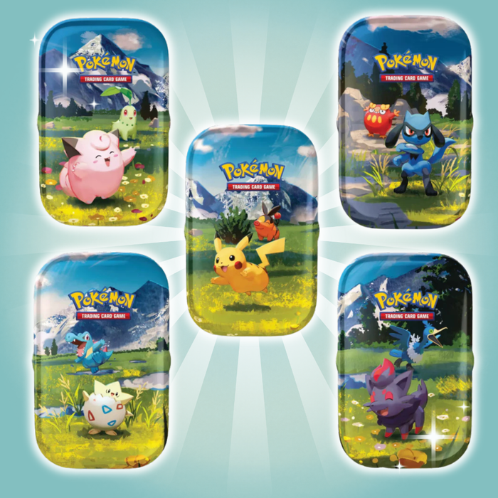 Pokémon ME2.5 – 1x Ascended Heroes Mini Tin (Zufälliges Design) | Englisch | 2 Boosterpacks | Sticker & Art Card