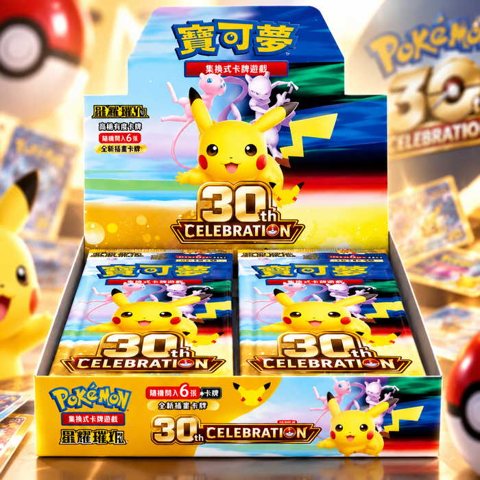 Pokémon 30 Jahre Celebration M6a Booster Box Display Traditional Chinese – 30th Anniversary – 20 Booster – 120 Karten