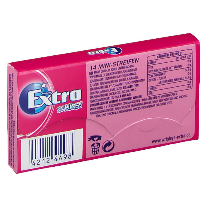 Wrigley’s Extra for Kids Bubblegum 12×8 – Zuckerfreier Kaugummi mit Fruchtgeschmack