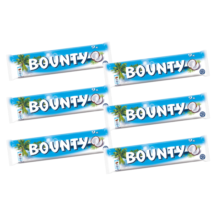 6x Bounty Wafer Rolls – Kokos-Karamell Schokoladen-Riegel (6x 22.5g)