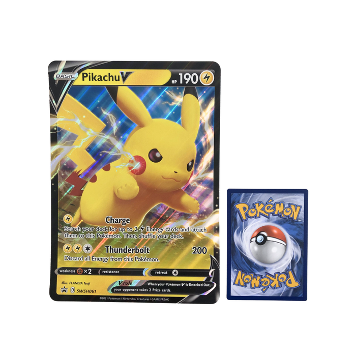 2er-Pack XXL-Format Offizielle Pokémon Jumbo-Karten (Englisch) – Zufällige Rarität (V/VMAX/GX/Holo)
