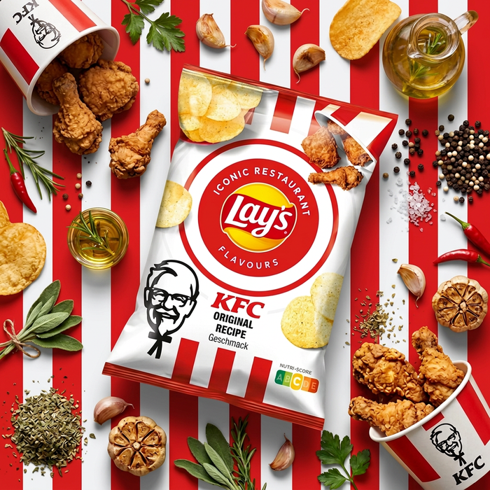 9x Lay's KFC Original Recipe 150 g – Knusprige Kartoffelchips mit würzigem KFC Original Recipe Geschmack – 1.350 g Gesamt