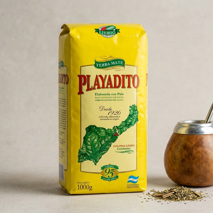 Playadito Yerba Mate Tee aus Argentinien 1 kg – Mate Tee mit Stängeln – Mildes Aroma & Traditioneller Mate-Genuss