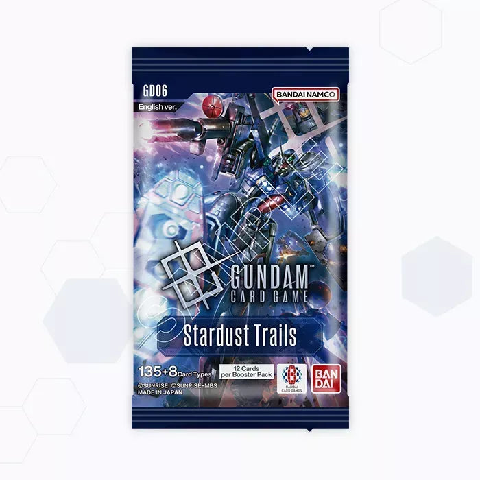 Gundam Card Game Stardust Trails GD-06 Booster Box Display Englisch – 24 Boosterpacks mit je 12 Karten