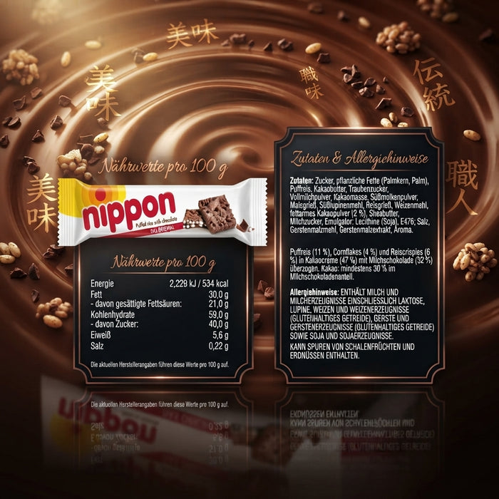 Nippon Original Puffreis mit Milchschokolade 24 × 200 g