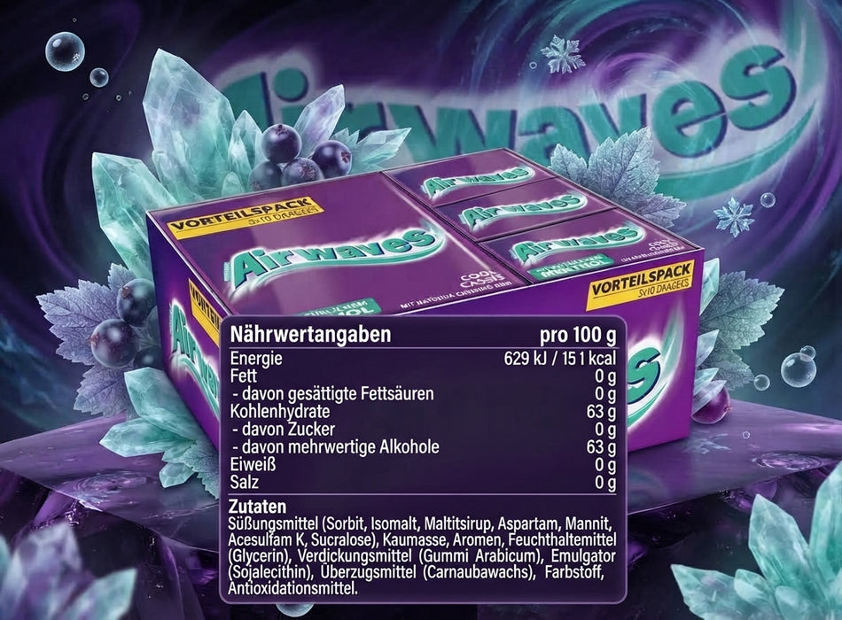 Airwaves Cool Cassis 20 × 42 g Vorteilspaket – 840 g