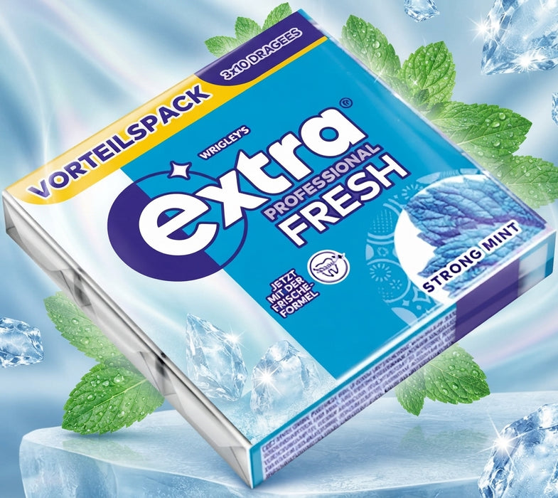 EXTRA Professional Fresh Strong Mint 20 × 3 × 10 Dragees – Vorteilspack – 920 g