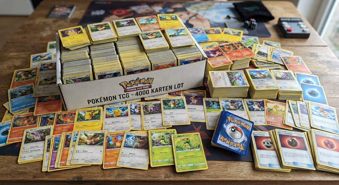 Pokémon TCG – Großes Kartenlot mit 4000 Karten | Common & Uncommon | Gemischte Editionen | Perfekt zum Sammeln, Tauschen oder Spielen!