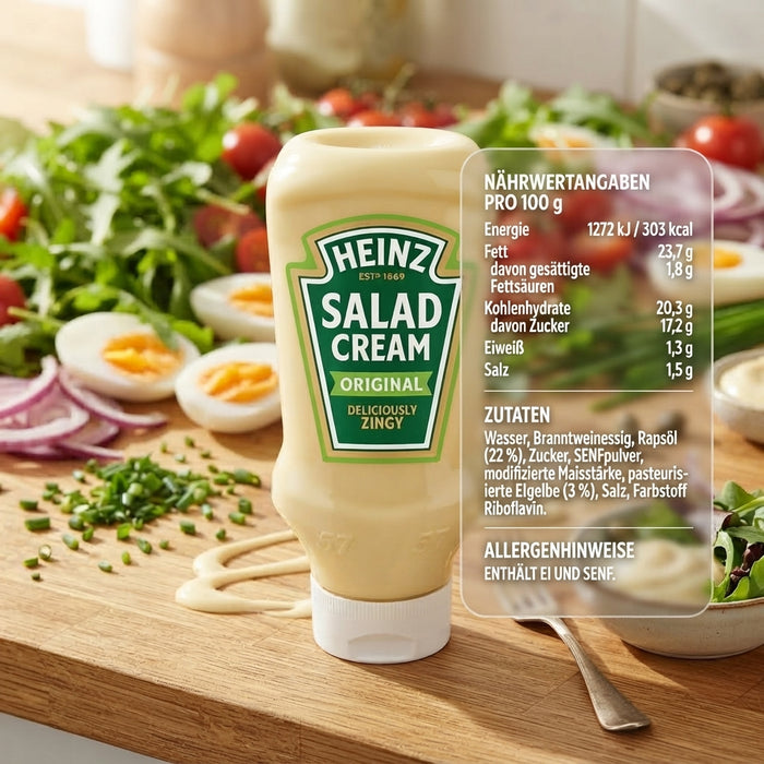 Heinz Salad Cream Original 425 g – Original britische Salatcreme