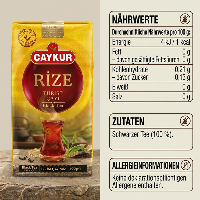 ÇAYKUR Rize Turist Çayı – Türkischer Schwarzer Tee – 500 g
