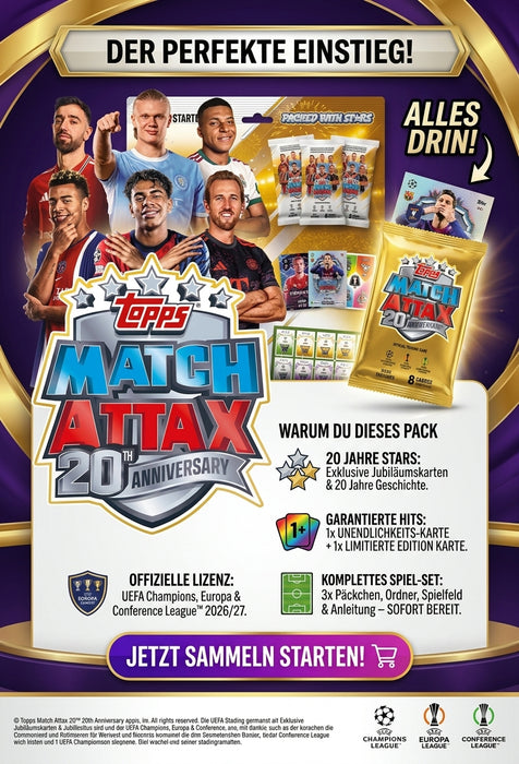 Topps Match Attax UEFA Club Competitions 2026/2027 – Starter Pack