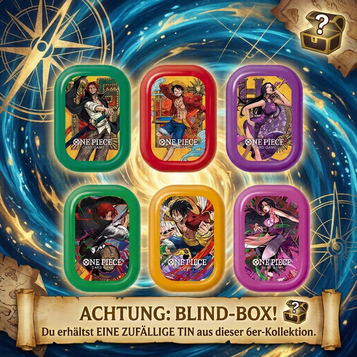 One Piece Card Game Mini Case Set Vol. 3 TS-03 – 1 zufällige Tin aus 6 Designs
