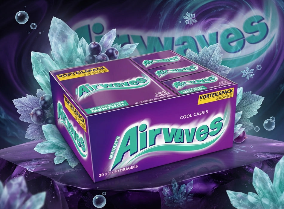 Airwaves Cool Cassis 20 × 42 g Vorteilspaket – 840 g