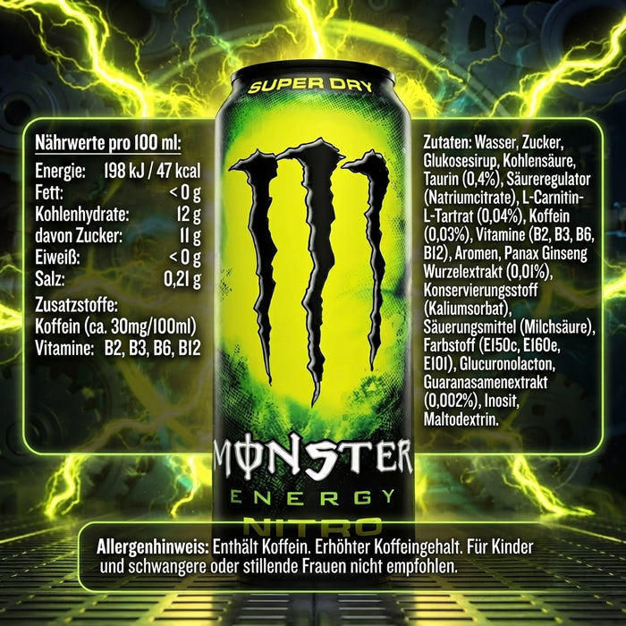 Monster Energy Nitro Super Dry Energy Drink 500 ml