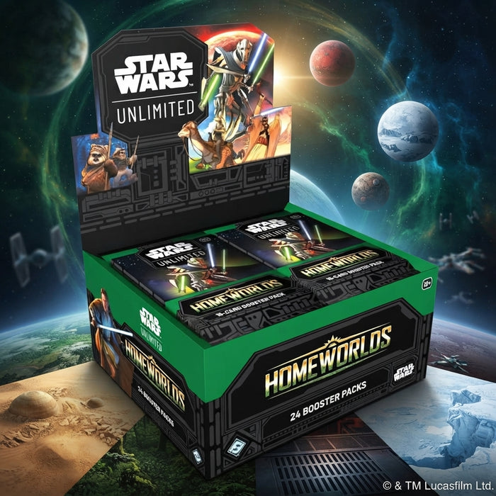 Fantasy Flight Games Star Wars: Unlimited – Homeworlds Booster Display – Englisch – 24 Boosterpacks mit 384 Sammelkarten