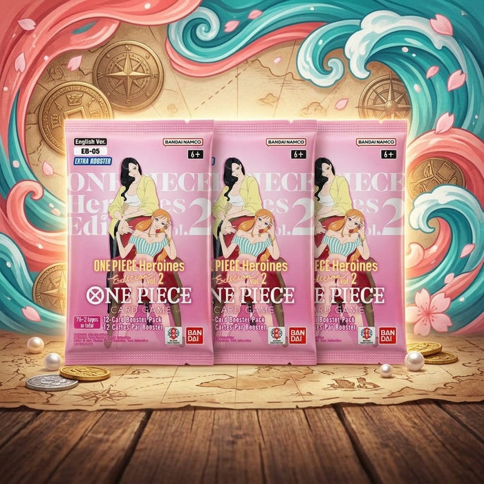 One Piece Card Game Heroines Edition Vol. 2 EB-05 – 3 Englische Boosterpacks im Set