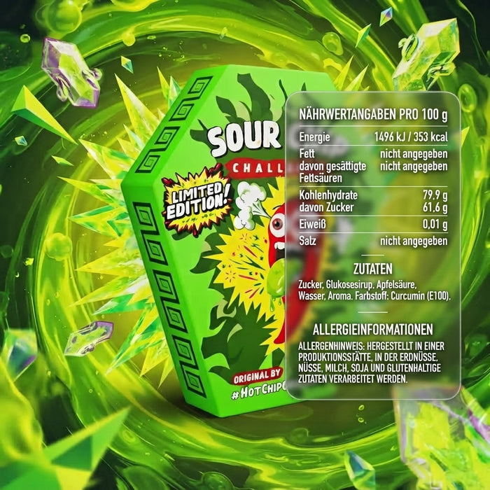 Sour Chip Challenge – Extrem saures Hartbonbon mit Zitronengeschmack 4,55 g