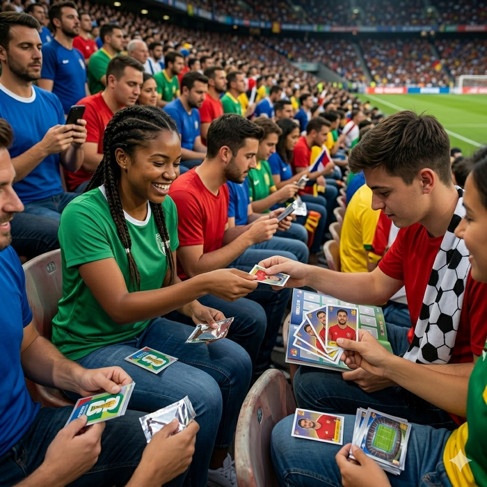 Panini FIFA World Cup 2026 Sammelalbum Softcover mit 6 Stickern + 5x Fifa World Cup 2026 Sticker Tüten – 7 Sticker je Tüte – insgesamt 41 Stickern