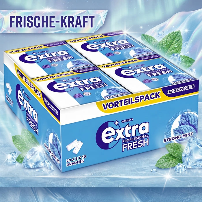 EXTRA Professional Fresh Strong Mint 20 × 3 × 10 Dragees – Vorteilspack – 920 g