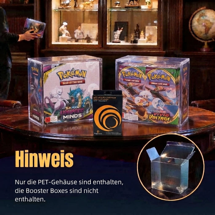 TreasureWise Soft PET Protection für Pokémon Booster Boxen – 5 Stück – Transparenter PET-Schutz