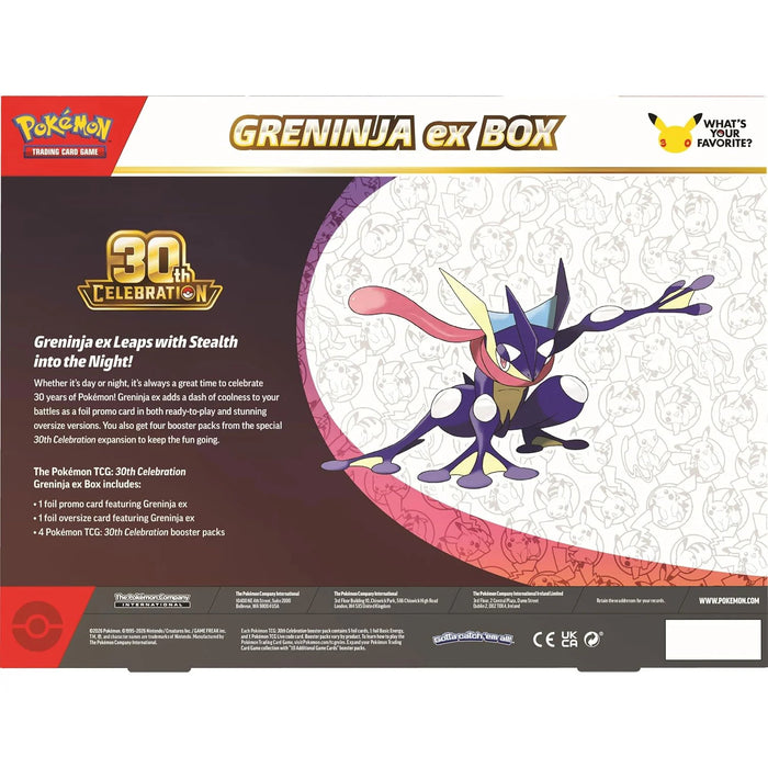Pokémon TCG 30th Celebration Greninja ex Box – Englisch