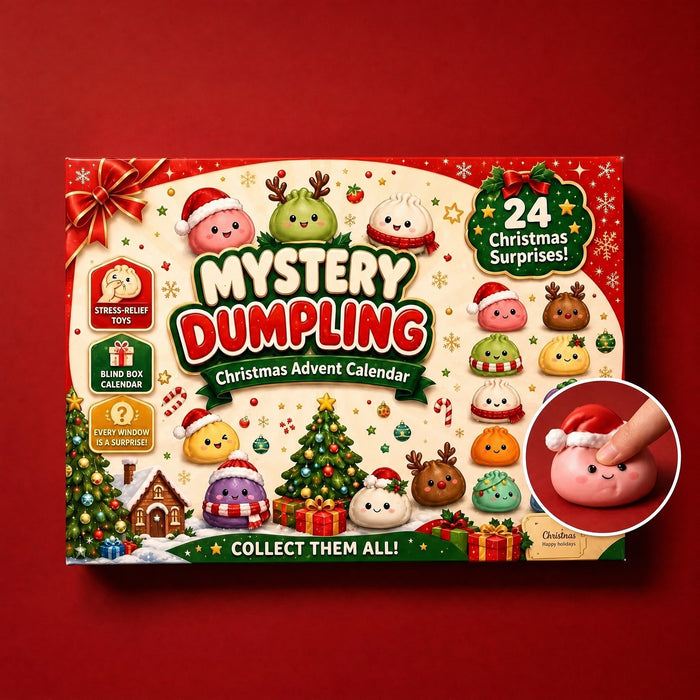 Christmas Squishy Adventskalender 2026 – 24 Tage Dumpling Überraschungsbox mit Squishy-Fidget-Spielzeugen