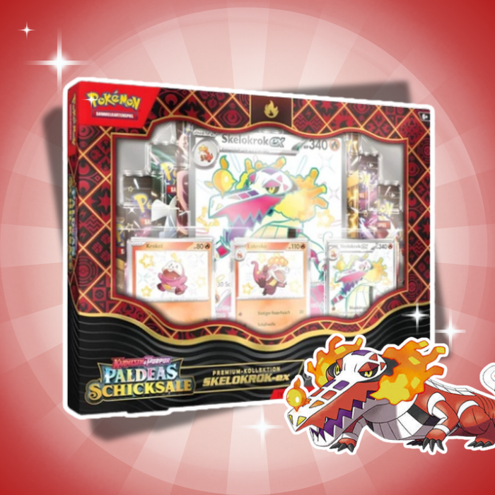 Pokémon Paldeas Schicksale Skelokrok ex Premium Kollektion Deutsch