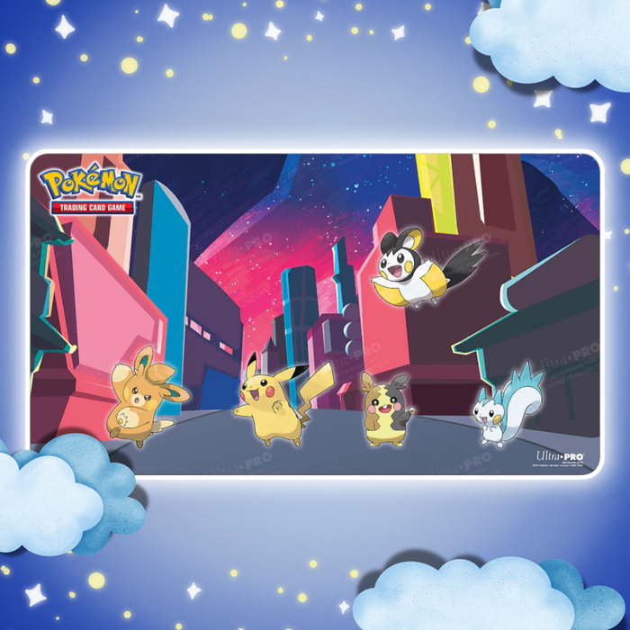Pokémon Shimmering Skyline Spielmatte Pikachu – Offiziell lizenzierte TCG Playmat 24" x 13,5", Rutschfest mit Elektro-Pokémon Design