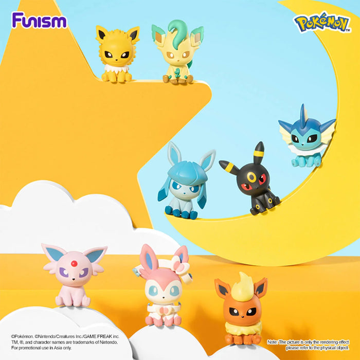 FUNISM Pokémon Palmsize Wonders Vol. 2 Eevee Set – Mystery Blind Box mit Eeveelution Minifigur