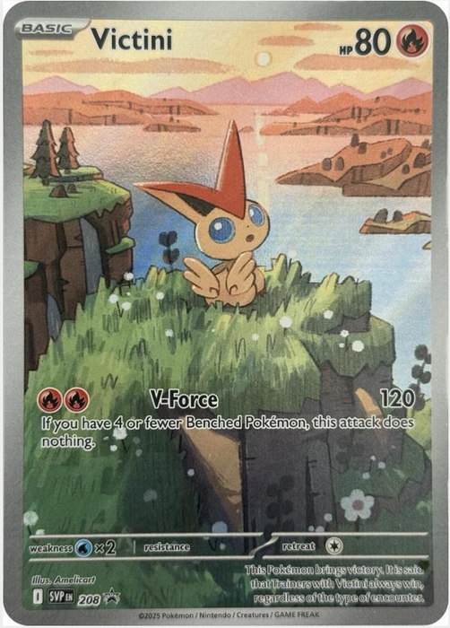 Pokémon TCG Black Bolt – Victini (SVP 208) – Illustration Rare Black Star Promo Einzelkarte [Englisch]