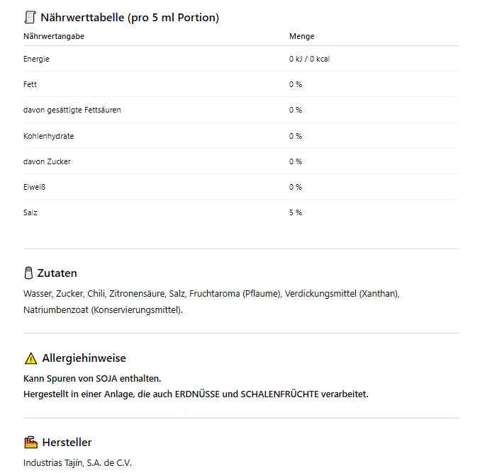 TAJIN Scharf-fruchtige Chamoysauce 455ml – Fruchtig und Würzig | Mexikanische Fruchtsauce für Snacks, Grill, und Rezepte (MHD: 3.2025)