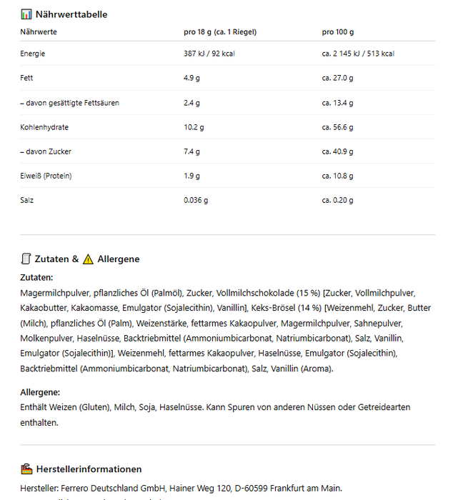 Kinder Tronky | Knusprige Waffel mit cremiger Haselnussfüllung | Ferrero | 5er-Pack