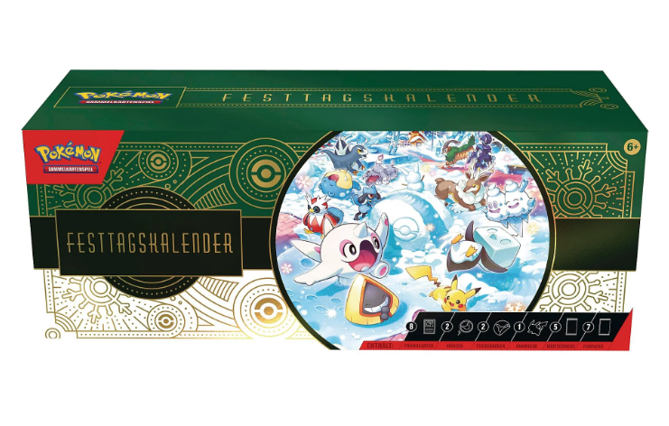 Pokémon Adventskalender 2024 – Sammelkarten-Set für Pokémon-Fans (Artikel 45896)