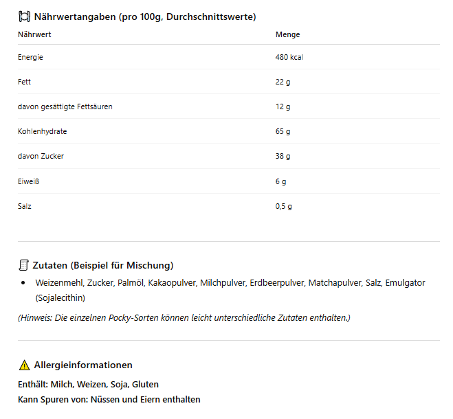 4x Pocky Schoko-Sticks – Japanische Süßigkeiten – Pocky Vielfalt 4x 40g (Schokolade, Cookies and cream , Erdbeere & Match)