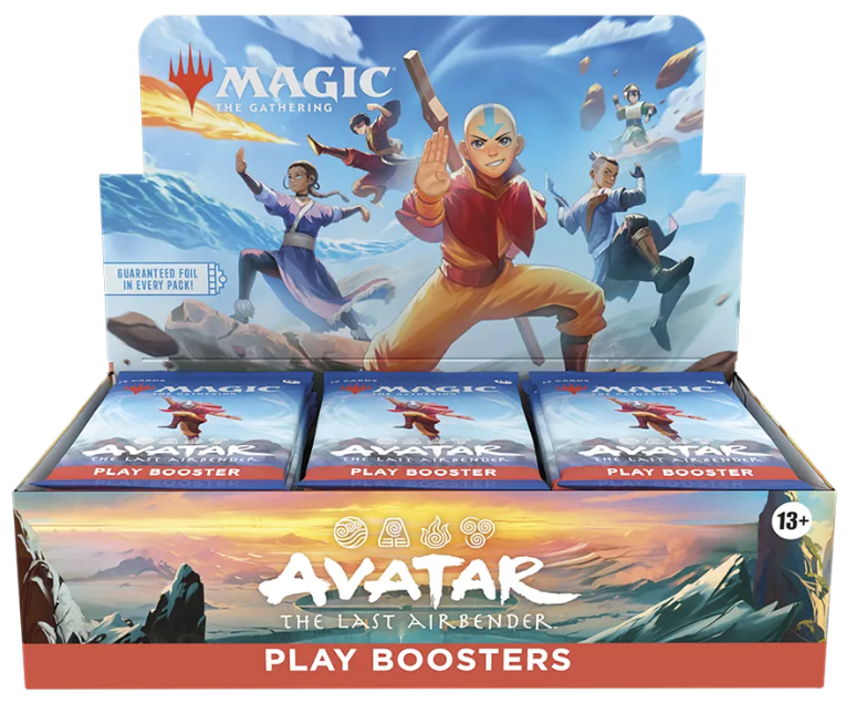 Magic the Gathering Avatar: The Last Airbender Play Booster Box Englisch – Offizielles MTG-Erweiterungsset mit seltenen & exklusiven Karten + Heartforcards Versandschutz