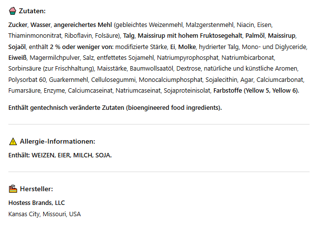 Hostess Iced Vanilla Zingers – 10 leckere Vanillekuchenriegel mit Cremefüllung (10x36g)– Original amerikanischer Snackklassiker