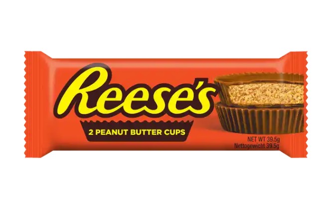 1x Reese’s 2 Cups Standard Bar – Großer Erdnussbutter-Cup-Riegel (1 × 39 g) – Erdnussbutter im Milchschokoladenüberzug – Original US-Snack
