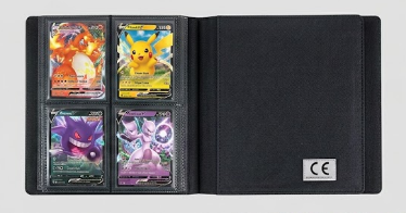 Ultra PRO Pokemon TCG Pitch Black Dunkelnacht 4-Pocket Portfolio – Sammelalbum für Pokémon TCG
