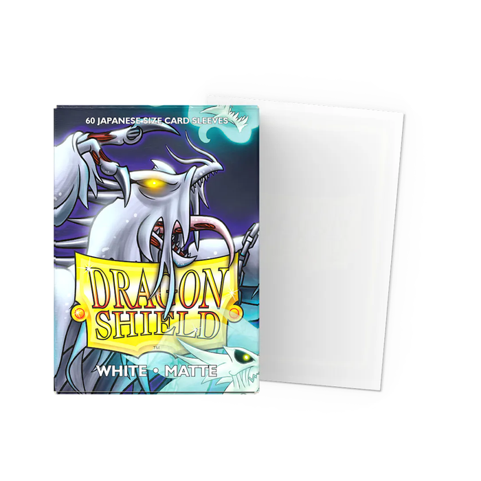 Dragon Shield Small Sleeves - Japanese Matte White (60 Sleeves)