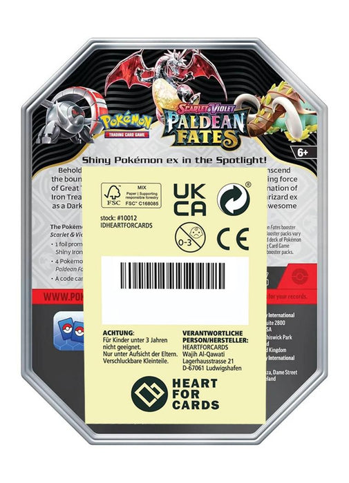 Pokémon TCG – Tin #122 Zacian-ex | Schlagkräftige Legenden | Deutsch | 1 Holo-Promokarte & 4 Boosterpacks & Code-Karte