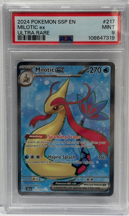 Pokémon Karte – Milotic ex – PSA 9 (Mint) – Ultra Rare – SSP – Englisch – #217 – Original & Zertifiziert