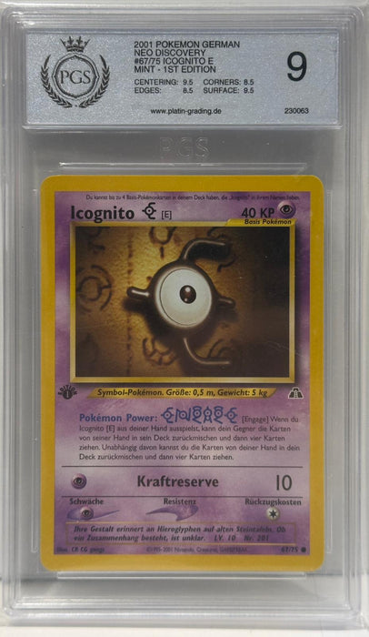 Icognito #67 1st Edition – Mint – Neo Entdeckung – DE – 2001 – Original & Zertifiziert
