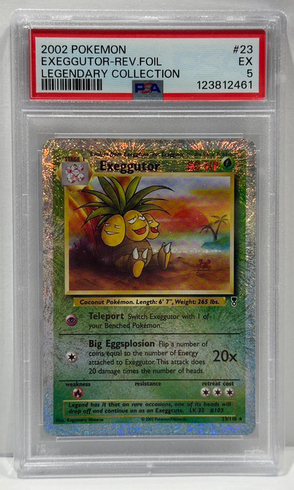 Exeggutor Reverse Foil #23 – PSA 5 (Excellent) – 2002 Legendary Collection – Englisch – Original & Zertifiziert